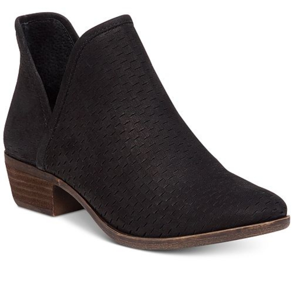 Lucky Brand black Suede booties NEW NEVER WORN!